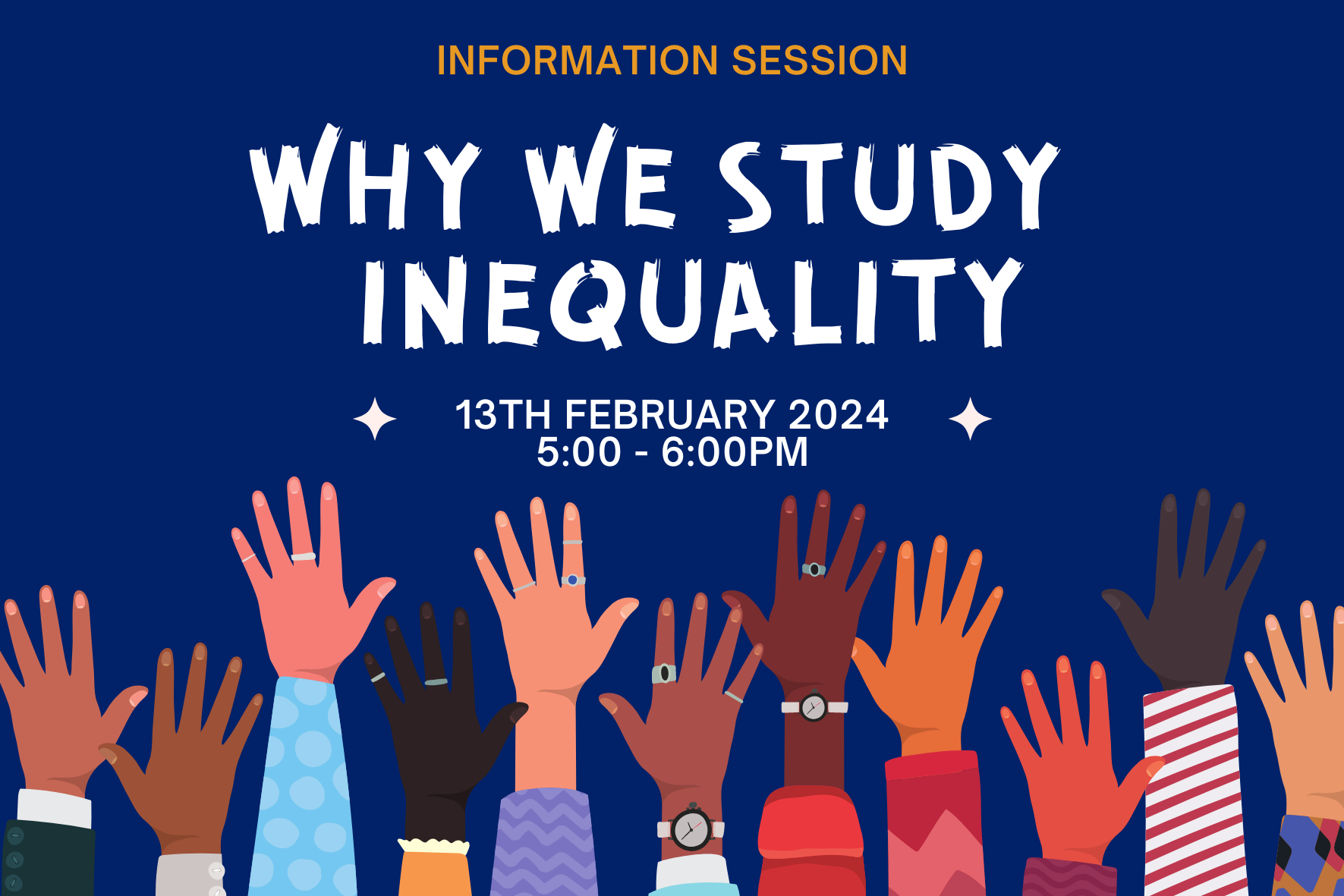 flyer that reads why we study inequality